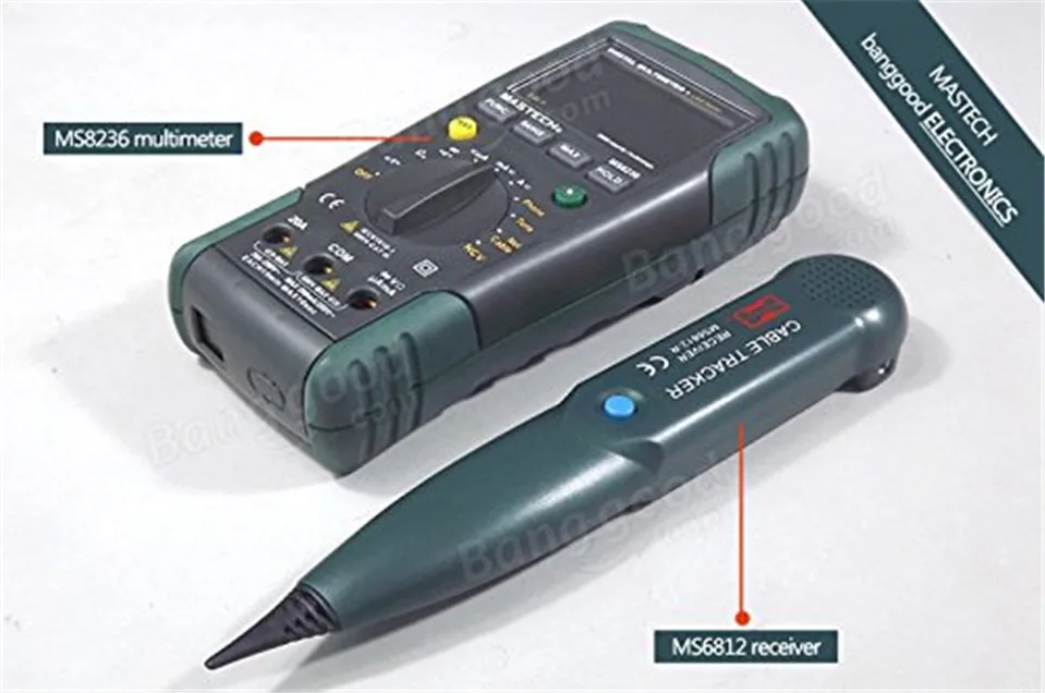 

1pc MASTECH MS8236 AutoRange Digital Multimeter LAN Tester Net Cable Tracker Tone Telephone line Check Noncontact Voltage Detect