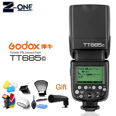 Godox DSLR Flash TT685C ttl камера вспышка 2,4 ГГц Высокая скорость 1/8000s GN60+ Xpro-C ttl беспроводной передатчик для Canon+ Бесплатный подарок - Цвет: KIT 2