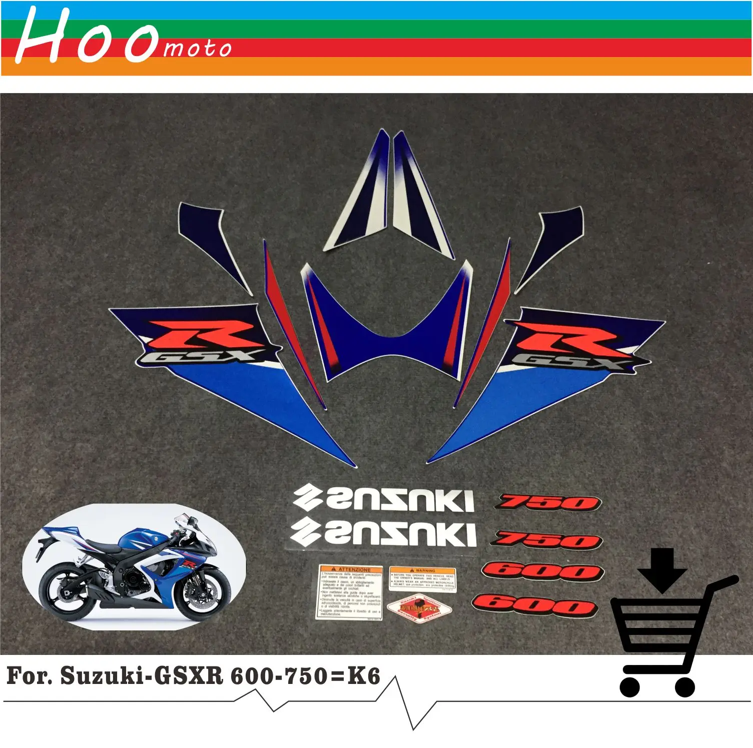 

New for Suzuki GSXR GSX-R GSX R 600 K6 2007 MOTO High Quality Decals Sticker Motorcycle Car-styling Stickers More K6 K8 K11 K7