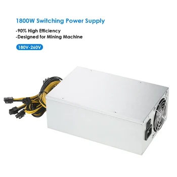 

90% Efficiency Mining Machine Power Source Switching Server 1800W Power Supply for bitman bitcoin Ethereum S9 S7 L3 Rig Computer