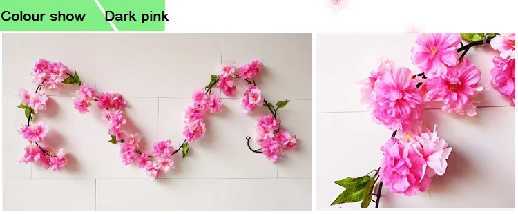 Симуляция вишни цветок ветка поддельные Сакура зашифрованные дерево для свадьбы домашний Декор стены DIY искусственные ветки цветы