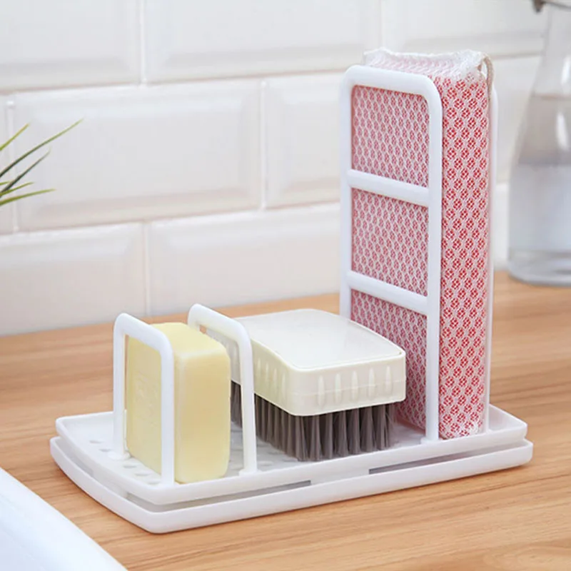 

Kitchen drain rack rag dish cloth water storage rack kitchen utensil basket towel rag kitchen storage holder 10.5*18*16.5cm