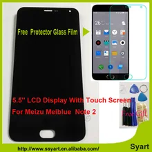 1pcs black Meiblue Note 2 LCD Display Touch Digitizer Genuine Glass Panel Screen For Meizu M2 Note 1920×1080 FHD 5.5” In Stock
