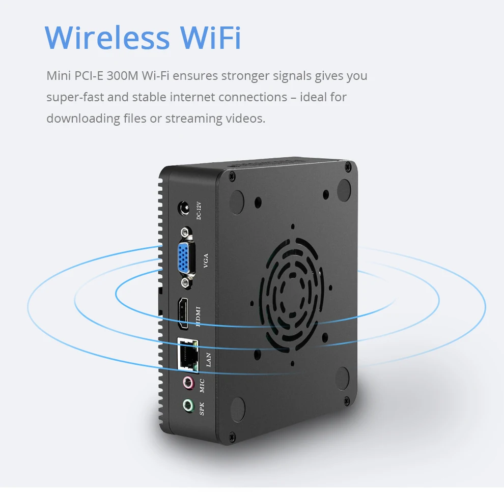  Windows 10 Mini PC Core i3 4010Y i5 4210Y i7 4500U VGA HDMI USB WIFI Nettop HTPC caja de TV de la f