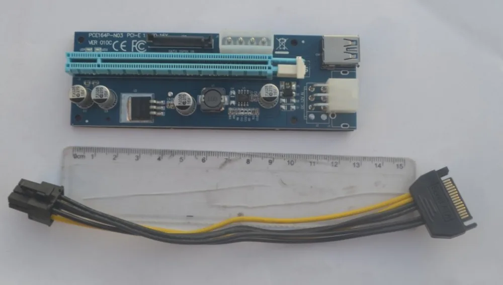 1 компл.. Ver 010c pci-e PCI E Экспресс 1X к 16X Riser Extender Card SATA 15 Булавки 6 4 3 питание |