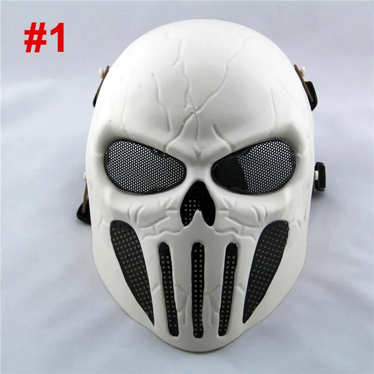 Ухо-Защитная Каратель страшно череп поле Маски для век Хэллоуин Косплэй фильм Prop маска Каратель Airsoft Пейнтбол Wargame Поле маски