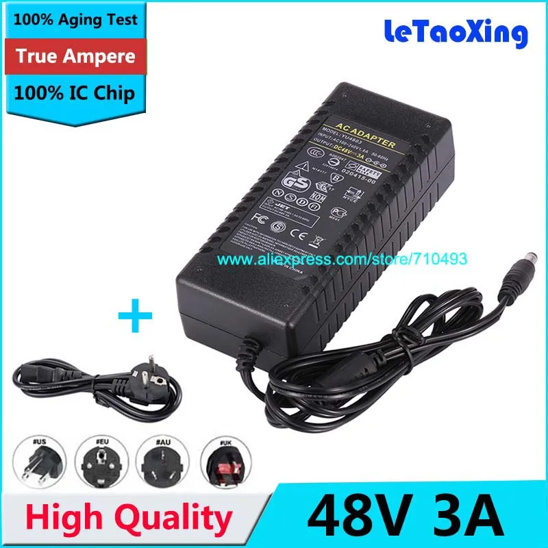 С микросхемой IC DC 48V 3A LED Импульсный источник питания 2A адаптер AC100 240V к DC48V 144W