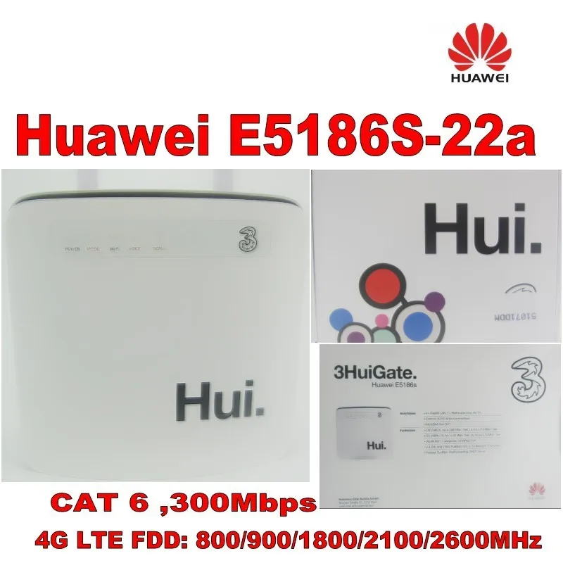 100% оригинальная разблокировка 300M huawei e5186s 22a 4g lte cpe super wifi роутер + 49DBI усиление LTE Mimo