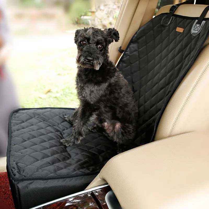 Pet Car Seat Front Seat Cover for Dog Cat, Portable 2-in-1 Dog Seat Protection Non-Slip Waterproof with Safety Belt