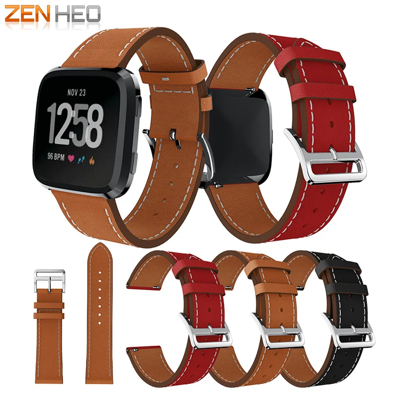 Ремешок для часов ZENHEO Fitbit Versa кожаный ремешок наручных спортивный | Электроника