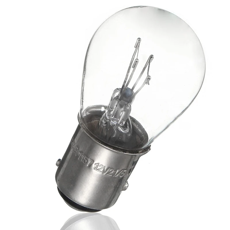 10pcs/lots 1157 BAY15D 21/5W Car Reverse Backup Stop Brake Tail Light Bulb White