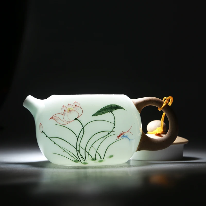 

Archaize Hand-painted Exquisite Xishi Pot Teapot Tureen Fair Cup of Tea Kettle Black Tea Ware High Quality
