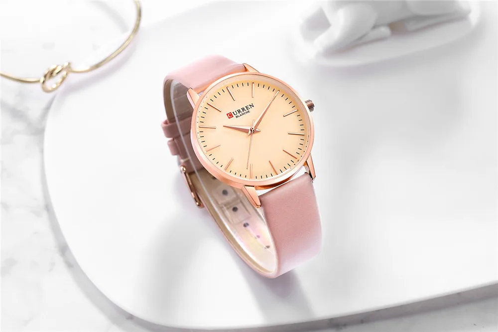 Женские часы Топ бренд CURREN женские кварцевые кожаные Наручные часы для девушек женские наручные часы Relogio Feminino l
