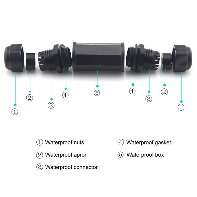 IP68 Protection M20 Ethernet LAN RJ45 AP Waterproof Connector for Double Cable (4)