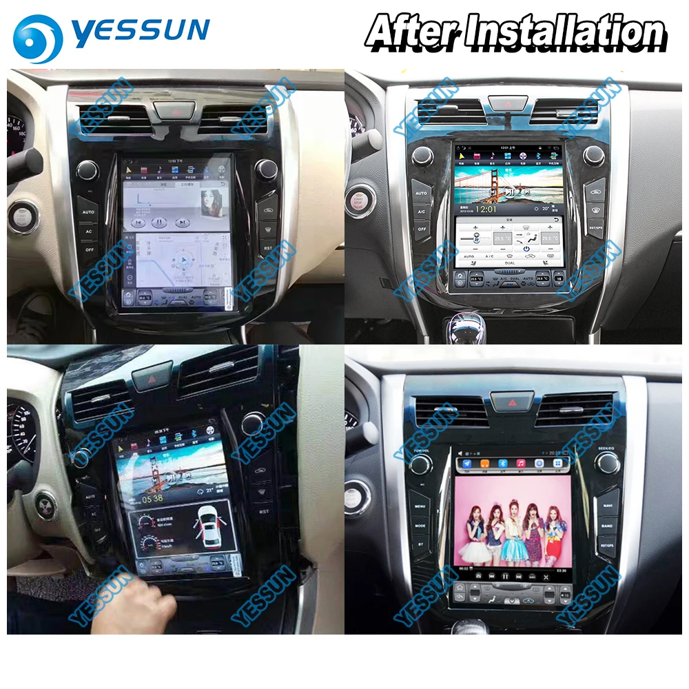 YESSUN 10,4 ''HD вертикальный экран для Nissan Altima 2013~ автомобильный радиоприемник Android Carplay gps Navi карты камера DVR сенсорный без CD DVD