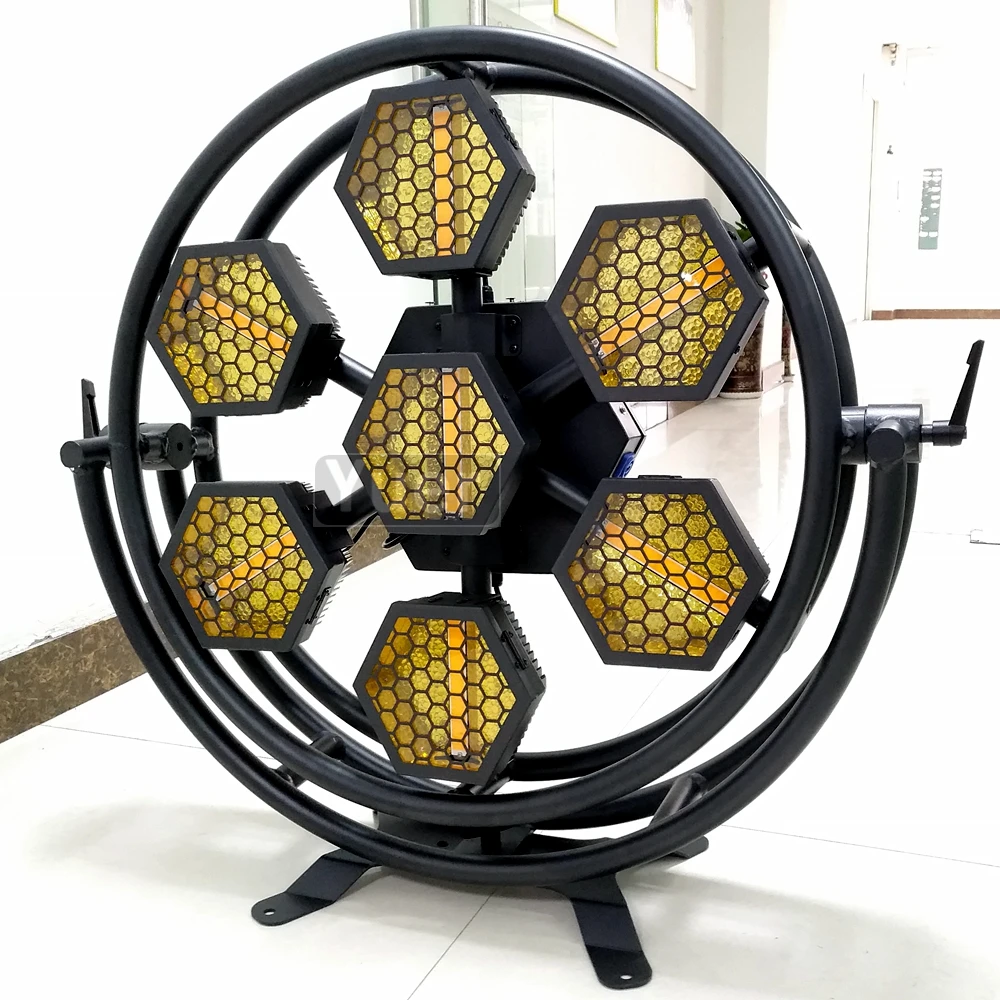 4 шт./лот дискотека 7x60 Вт светодиодная Ретро вспышка сценический эффект DMX512