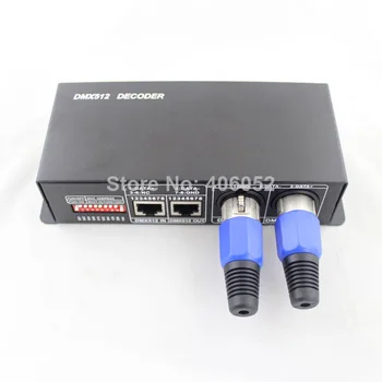 

Free Shipping Led DMX512 RGB controller DC12V-24V 3x8A DMX Decoder/Controller 288/ 576w for RGB 5050 3528 LED Strip Module Light