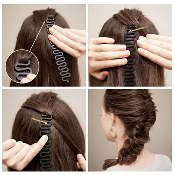 

1PC Resin Hair Braiding Tool Roller With Hook Magic Hair Twist Styling Bun Maker Black 3JU7