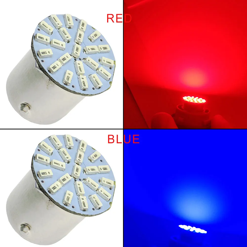 2 шт. 1156 BA15S P21W R5W светодиодный фонарь 22SMD 3014 авто тормоз обратный передние огни