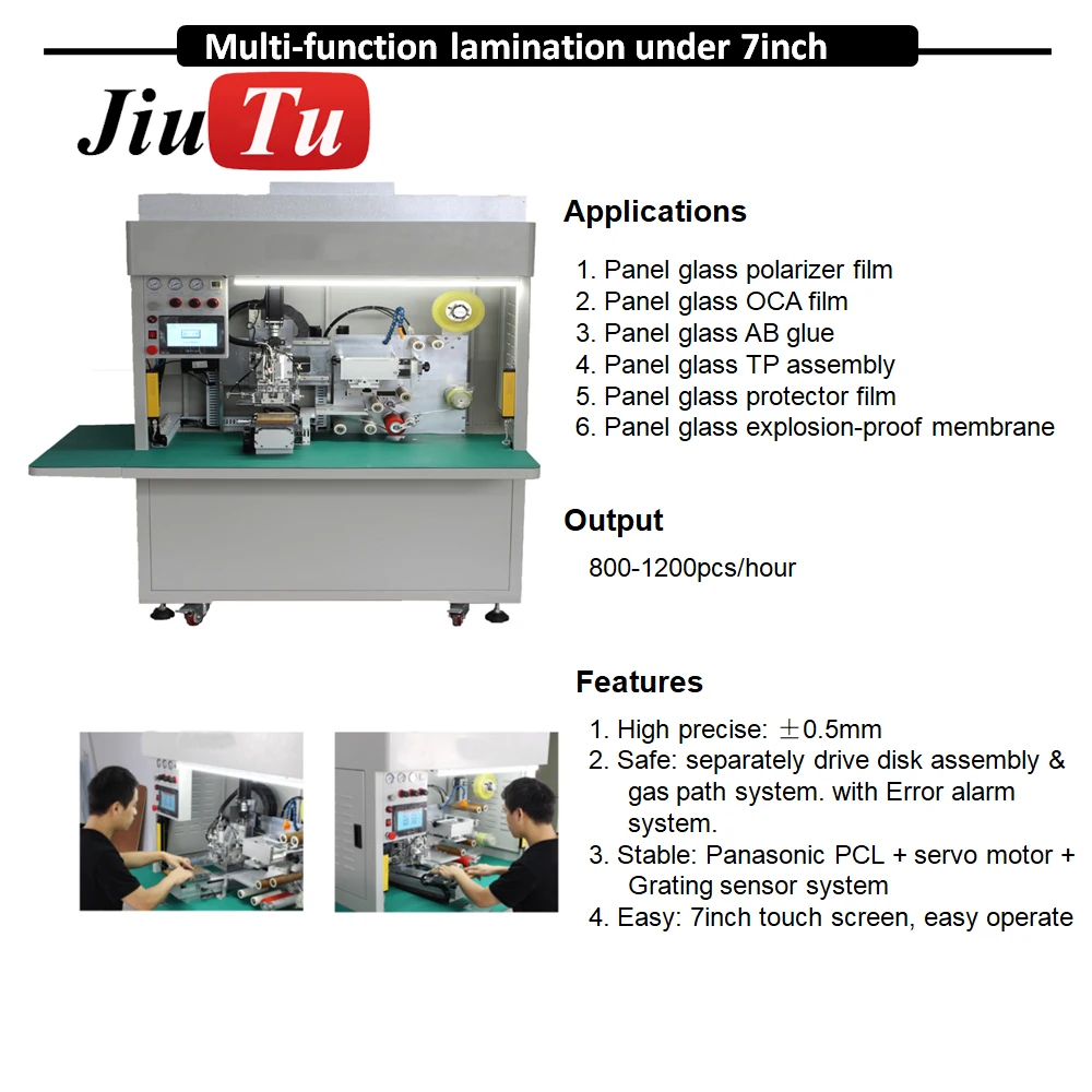 Fully Automatic Film Lamination Machine Mobile LCD Panel Glass OCA Film Polarizer Film Phone Repair Machine (7)