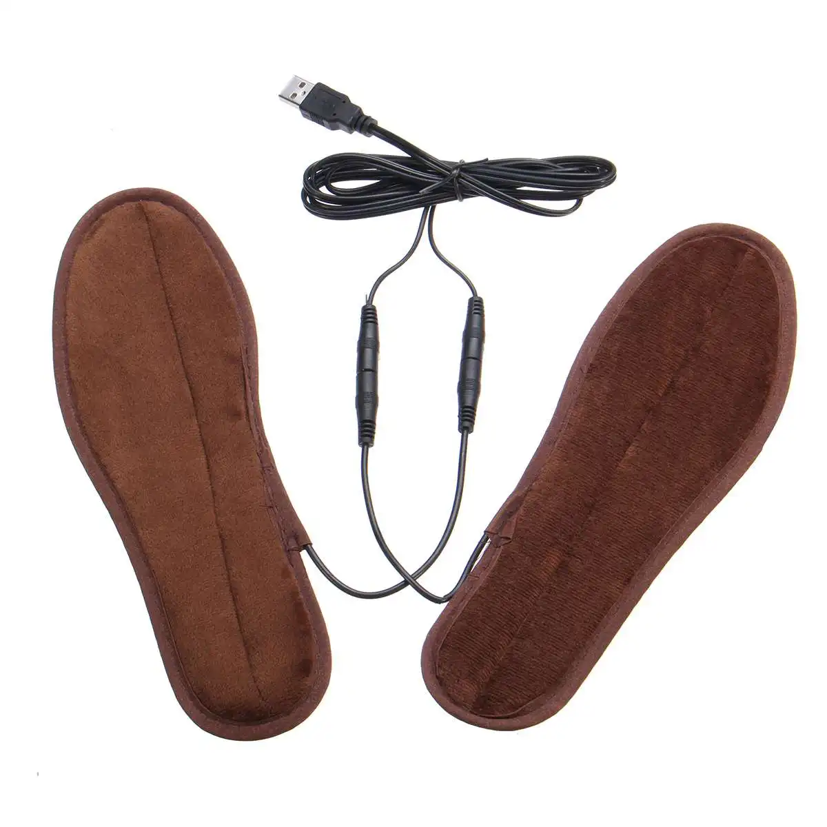 USB с электрическим подогревом стельки подошвы зима мягкий флис Отопление для мужчин и женщин ноги теплее тепло сапоги обувь колодки