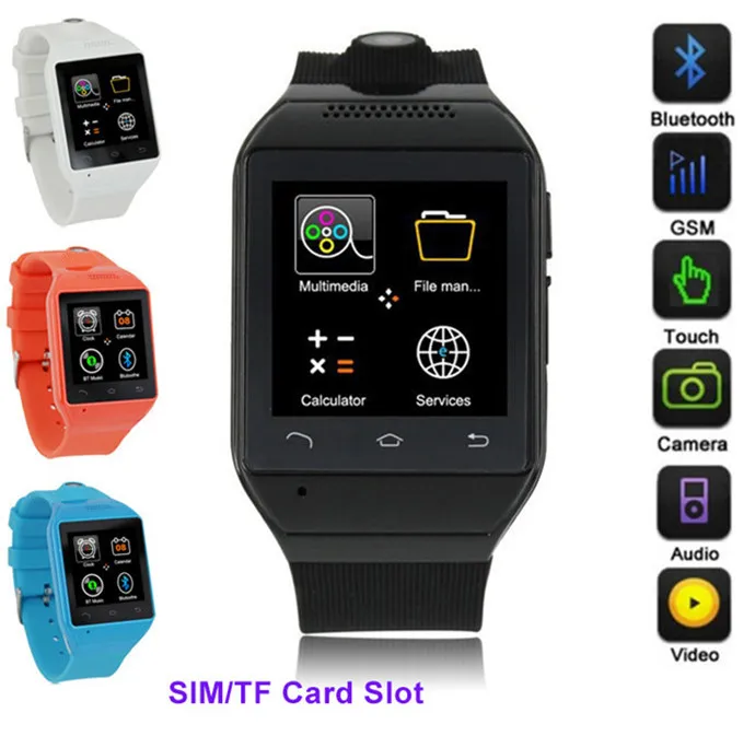 Bluetooth font b Smart b font Watch with Camera Unlocked SIM Phone Watch Sync Call Music