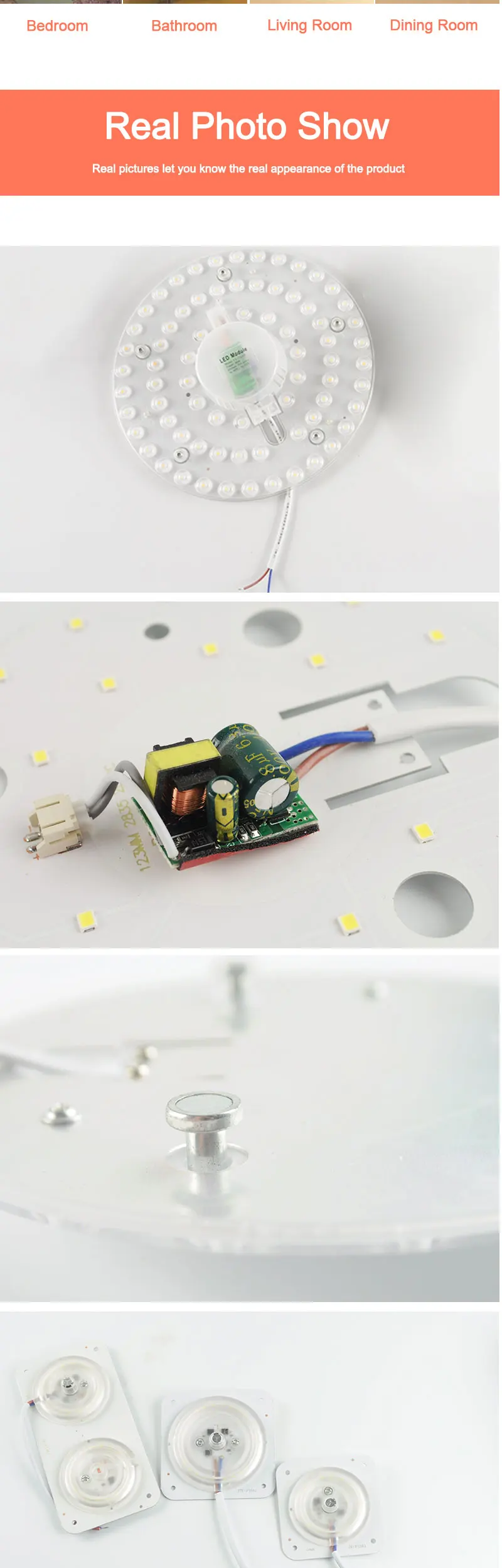 Fonte de Iluminação Downlights 36 Ac220v 240v Lâmpadas Mini Módulo Redondo Quarto Cozinha Iluminação Interior Led 12w 18 24 4 Luzes e Iluminação