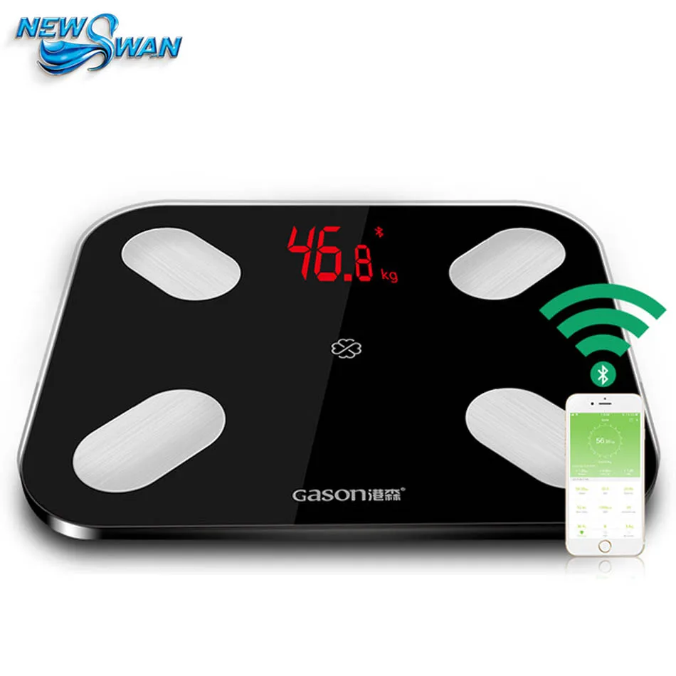 

S4 Body Fat Scales Floor Scientific Electronic LED Digital Weight Bathroom Household Balance Bluetooth APP Android or IOS