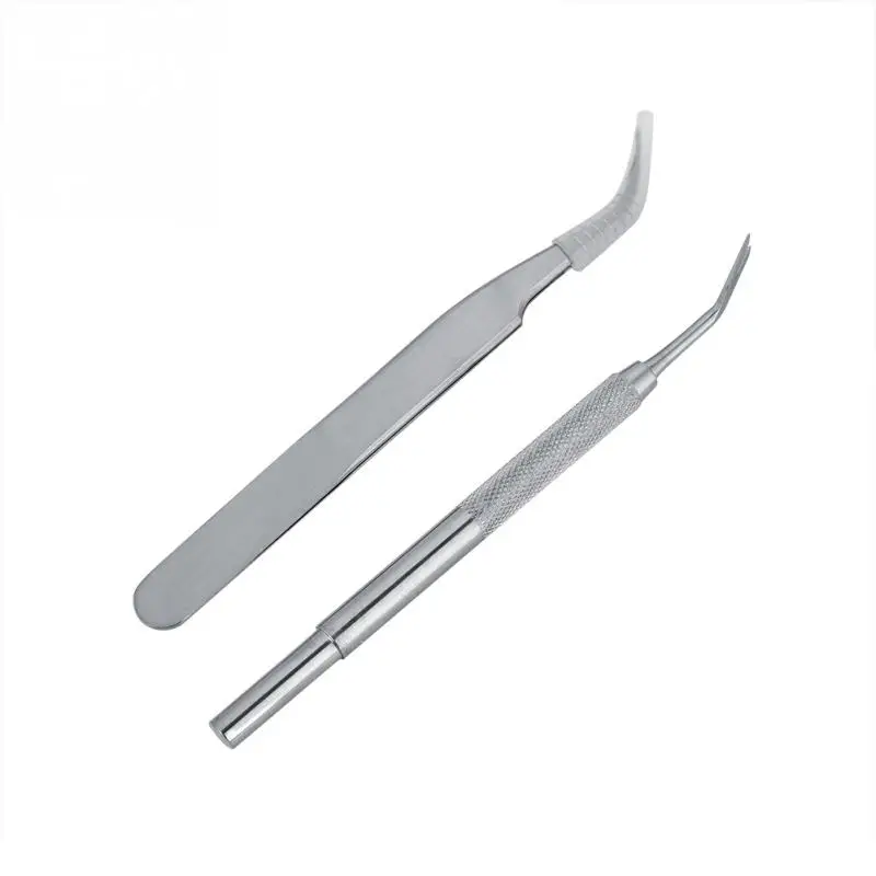 2PCS Pet Dog Tick Remover Kit Stainless Steel Tweezers Tick Removal