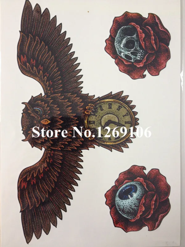New Fashion Owl Skull And Eye 21 X 15 Cm Sized Sexy Cool Beauty