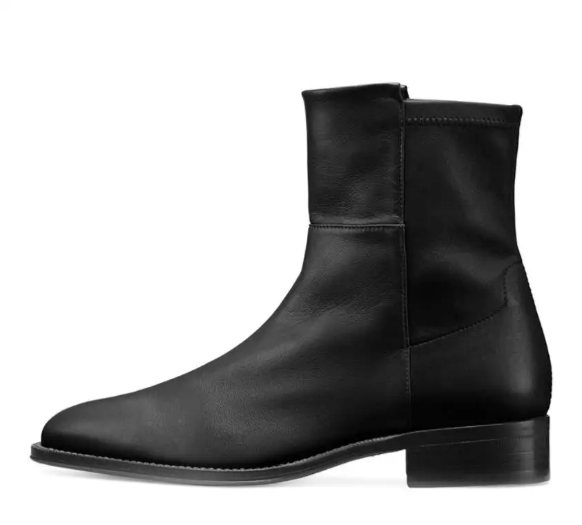

Autumn and winter new European and American fashion round head low and foreign trade large size Martin boots