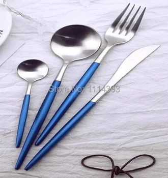 

1043SG 18-10 Forging Stainless steel Cutlery set 24pcs with Half Plating Titanium/Colored Flatware set of Restaurant or Hotel