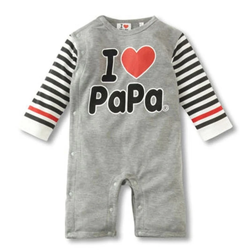 Комбинезон для новорожденных с надписью Love Mama Papa Одежда оригинальный дизайн Ropa