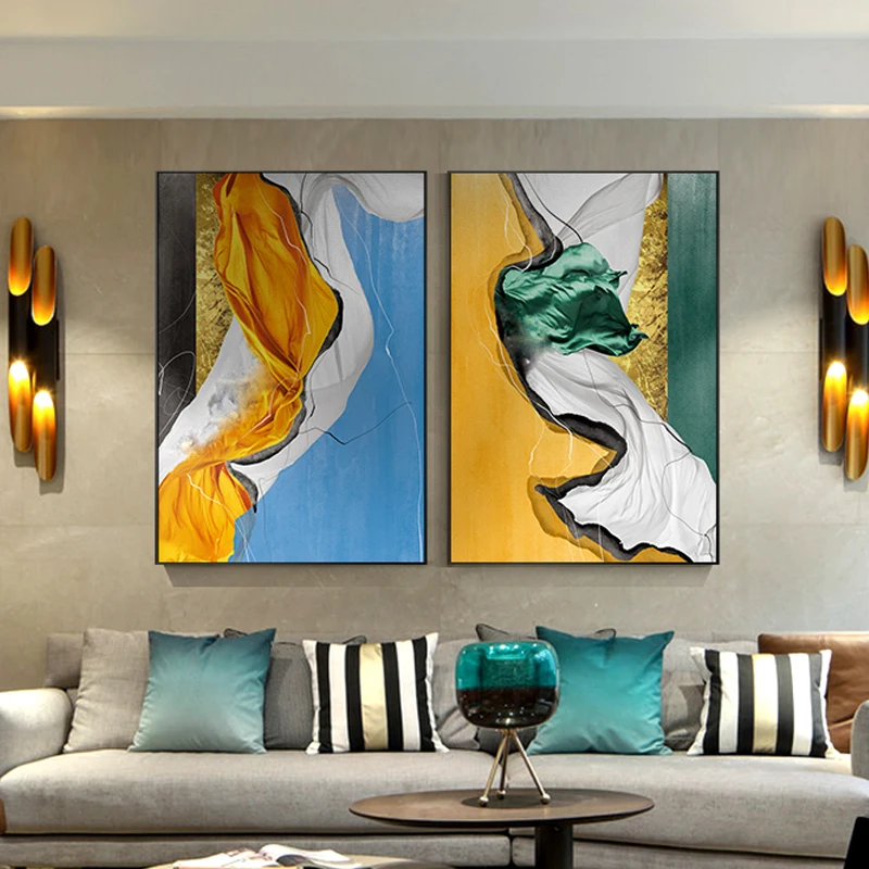 

Resumen Splash Watercolor Canvas Painting Posters And Print Wall Art For Living Room Studio Aisle Toilet Home Cuadros Decoracion