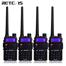 4 pcs Two Way Radio Walkie Talkie Retevis RT-5R RT5R 5W 128CH VHF UHF Dual Band FM Radio VOX Scan Portable Amateur Radio Station