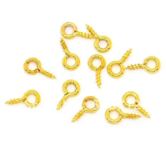 

Free shipping!!!!!1000 GP Screw Eye Bail Top Drilled Findings 8x4mm