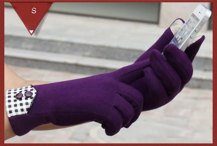 GLV956 Lady Touch screen cashmere autumn and winter warm font b gloves b font outdoor cycling