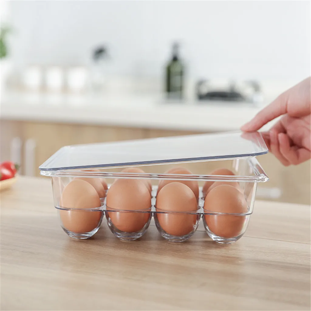 

Home storage box simple with cover insurance creative can be stacked transparent egg storage box L520