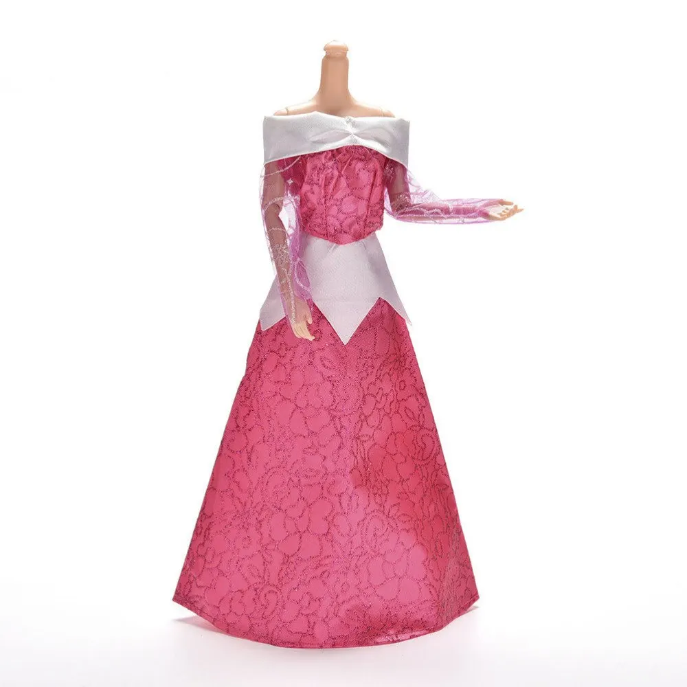 Свадебное платье для куклы Барби, роскошные цветочные куклы, аксессуары, Кукольное платье для Барби, одежда, элегантная кружевная многослойная одежда - Цвет: as pic