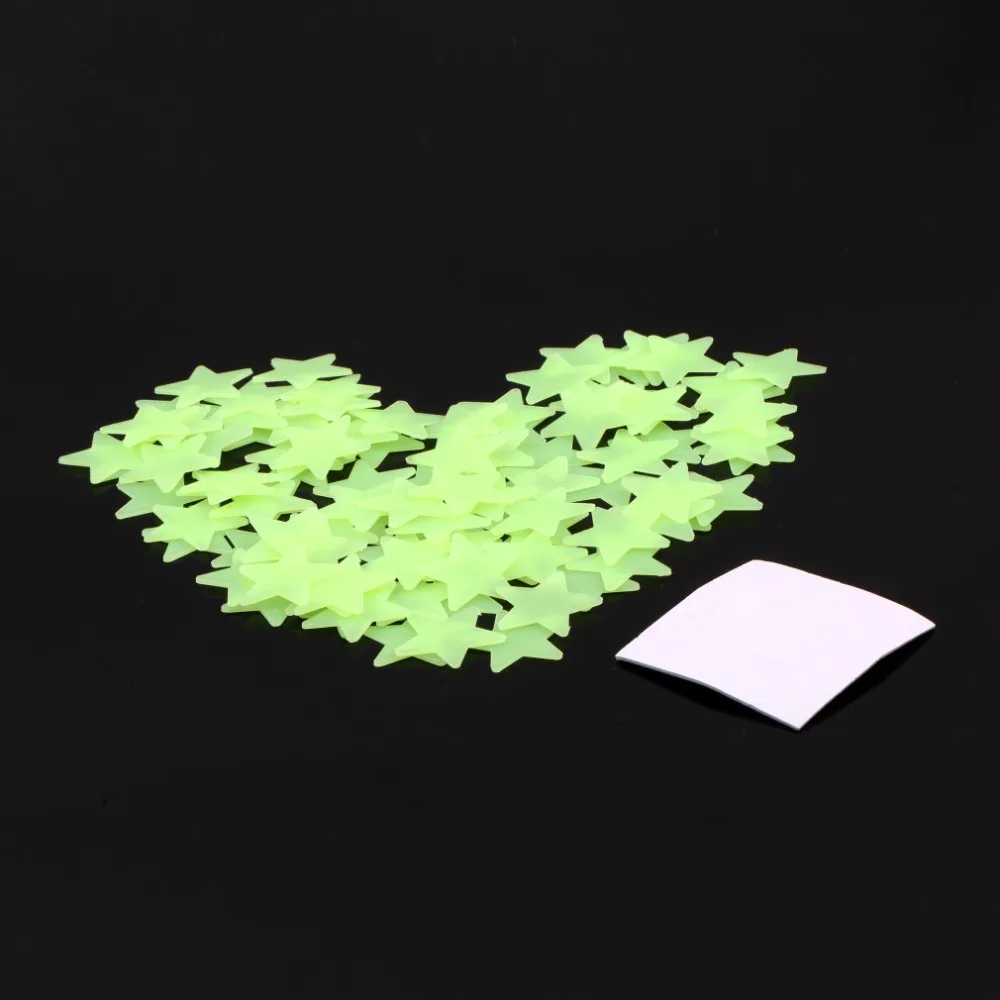 

100Pcs DIY Baby Kids Home Bedroom Wall Ceiling Dreamy Noctilucent Fluorescent Glow In The Dark Stars Wall Stickers Home Decor