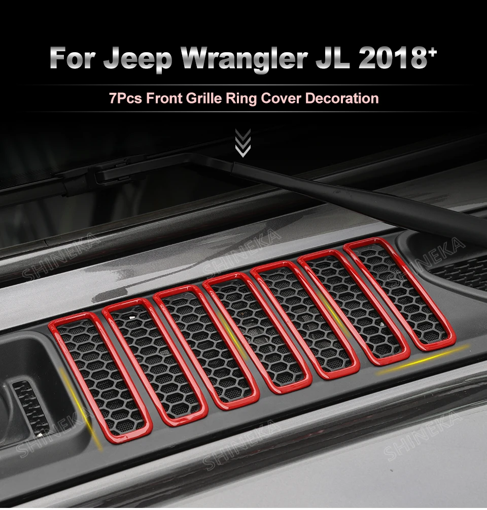 Автомобильная наклейка для Jeep Wrangler JL Up Автомобильная Передняя вытяжка двигателя Кондиционер AC Vent Cover аксессуары для Jeep Wrangler