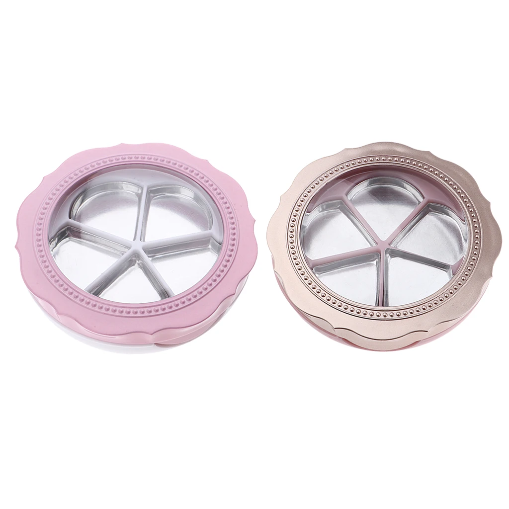 

5 Slots Empty Eyeshadow Powder Blush Container DIY Cosmetic Lip Gloss Case Box Palette