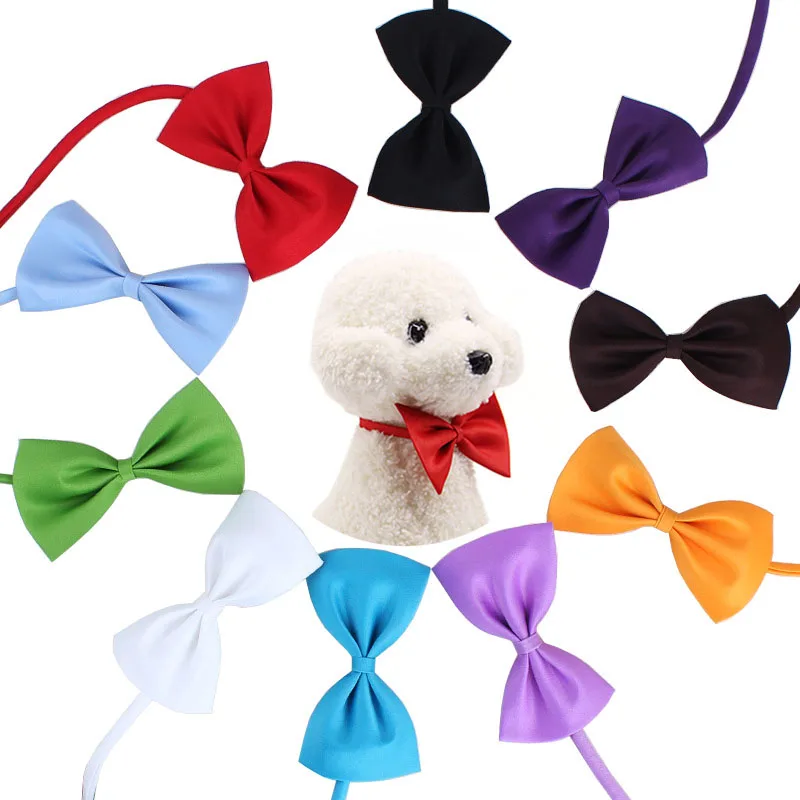 Аксессуары для домашних животных галстук для собаки галстук 16 цветов регулируемый галстук-бабочка для маленьких собак кошки Чихуахуа свадебные принадлежности 25-40 см