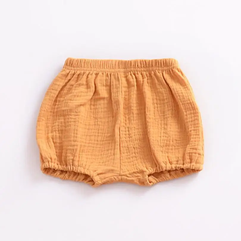 Летние шорты для маленьких мальчиков и девочек детская одежда из хлопка и льна одежда для детей удобные штаны для новорожденных От 0 до 4 лет для младенцев - Цвет: as picture