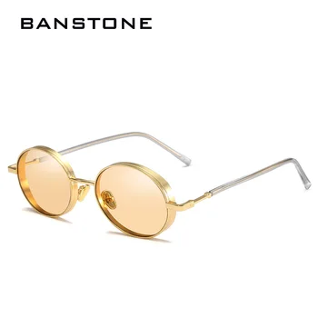 

BANSTONE Ocean Lens Sunglasses Metal Frame Men Women Driving Round Sun Glasses Male Goggle UV400 Gafas De Sol