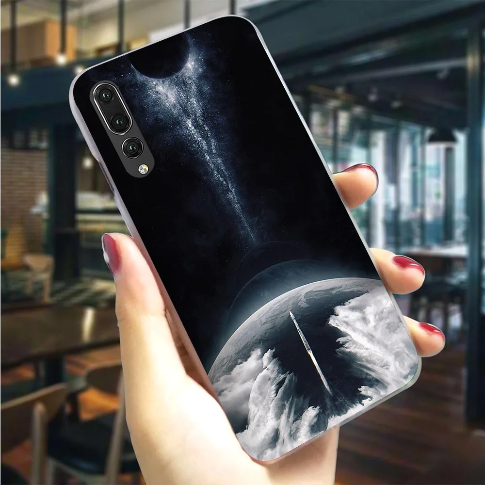 

Plastic Phone Case for Huawei P10 Interstellar Cover for Cases P8 p20 Pro P9 Lite Mini P Smart Mate 10