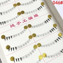 100 пар, накладные ресницы ручной работы с нижней частью, накладные ресницы для макияжа, накладные ресницы для наращивания, косметические инструменты для красоты 046