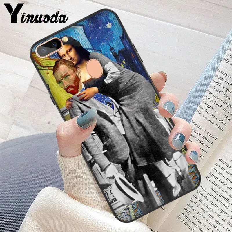 Van Gogh Mona Lisa Funny Art Girl with a pear earing
