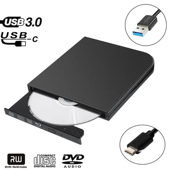 

External Blu-Ray DVD Drive Burner Player USB3.0 Type-C DVD-RW VCD CD RW Burner Drive Super drive For Asus lenovo Acer Dell HP