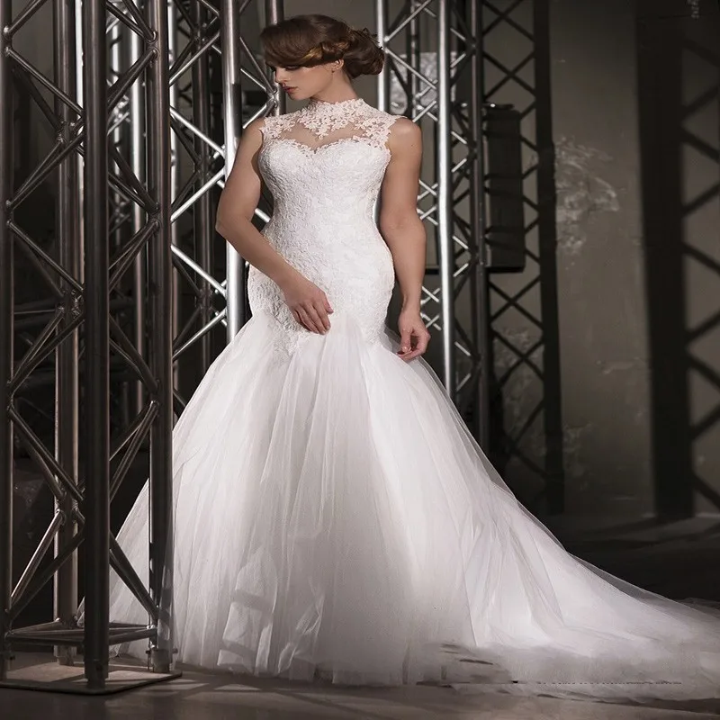 Beautiful Lace Mermaid Wedding Dresses 2015 Sexy See